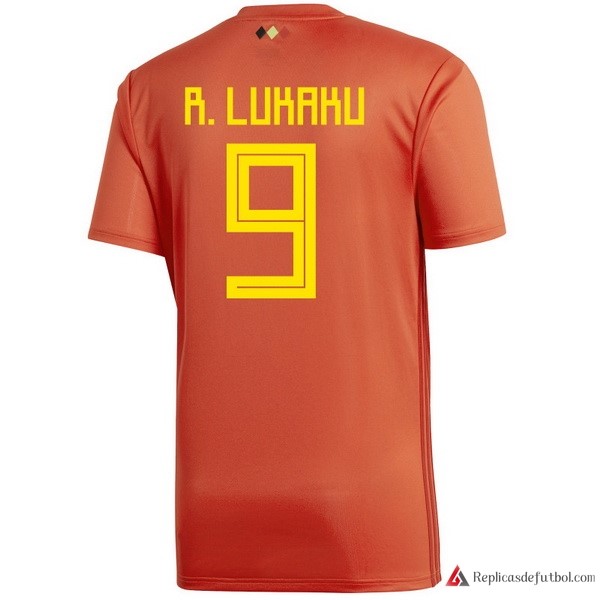 Camiseta Seleccion Belgica Primera equipación R.lukaku 2018 Rojo